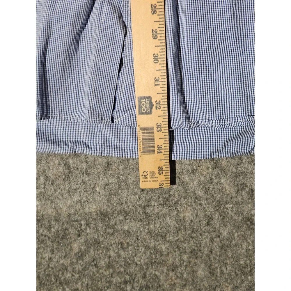 Ralph Lauren Mens 2XLT Tall Classic Fit Gingham Button Down Shirt Blue White